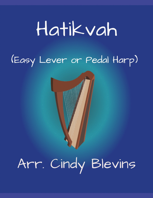 Book cover for Hatikvah, for Easy Harp (Lap Harp Friendly)