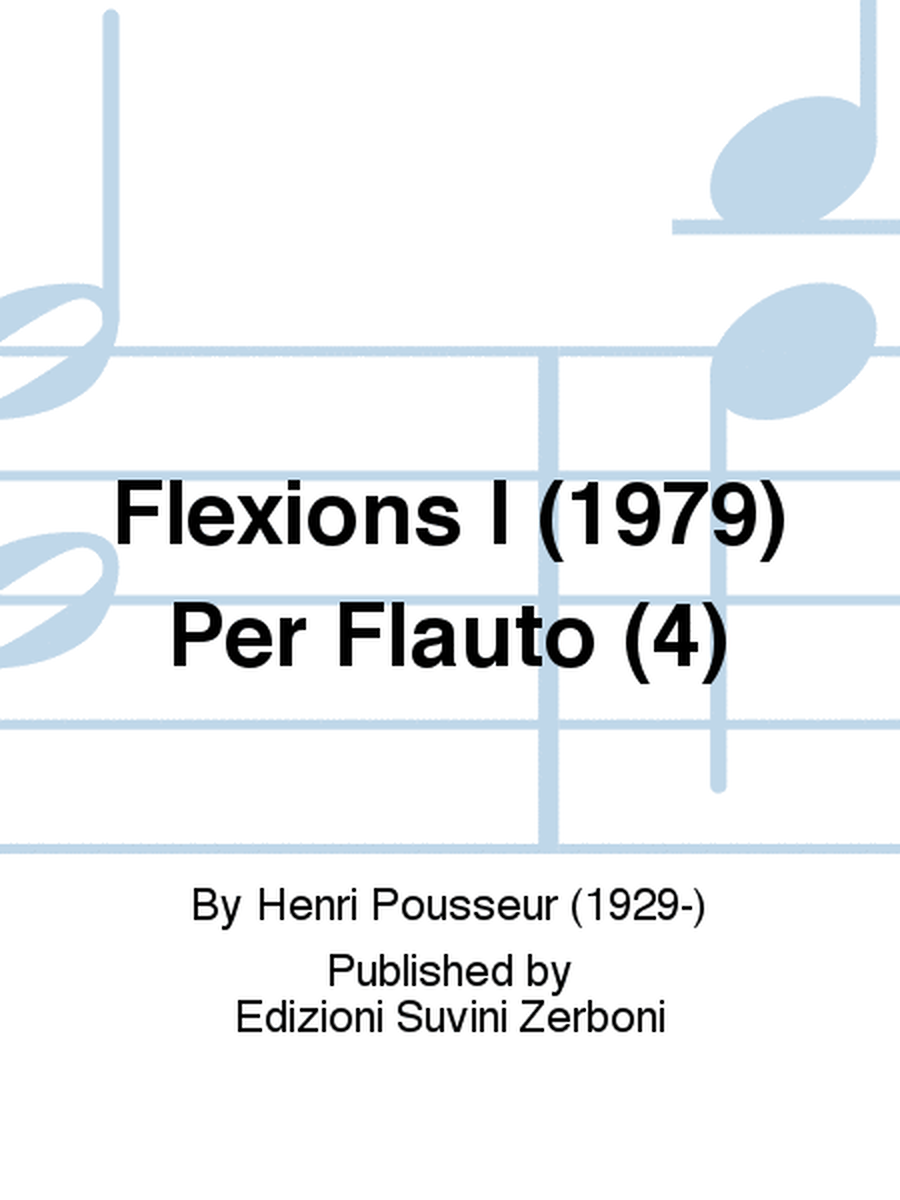 Flexions I (1979) Per Flauto (4)