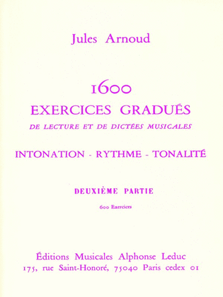 Book cover for 1600 Exercices Gradues Vol.2 (miscellaneous)