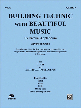 Book cover for Building Technic With Beautiful Music, Book 4