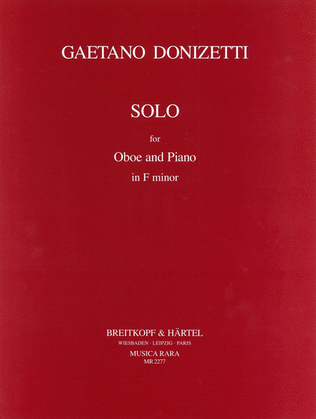 Book cover for Solo in F minor