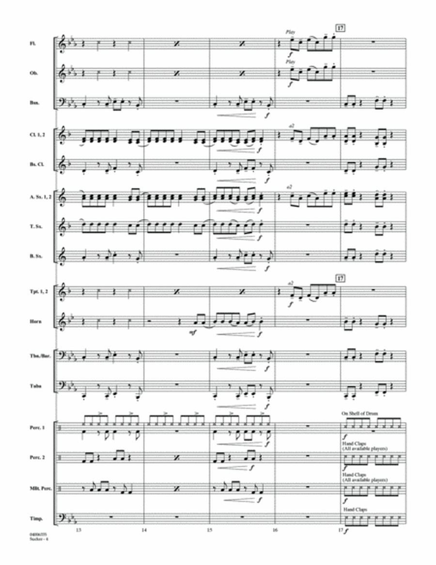Sucker (arr. Johnnie Vinson) - Conductor Score (Full Score)