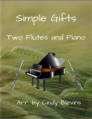Book cover for Simple Gifts, Two Flutes and Piano