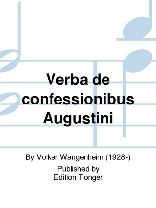 Verba de confessionibus Augustini
