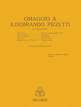 Book cover for Omaggio a Ildebrando Pizzetti