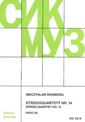 Book cover for Mieczslaw Weinberg - String Quartet No. 14, Op. 122