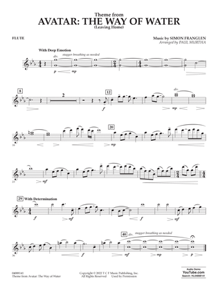 Book cover for Theme from Avatar: The Way of Water (arr. Paul Murtha) - Flute