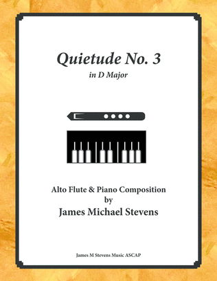 Book cover for Quietude No. 3- Alto Flute & Piano