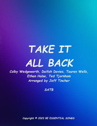 Book cover for Take It All Back