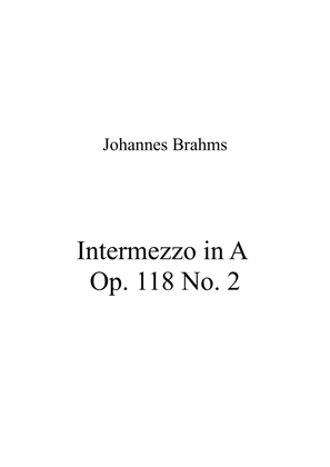 Book cover for Intermezzo in A Op. 118 No. 2