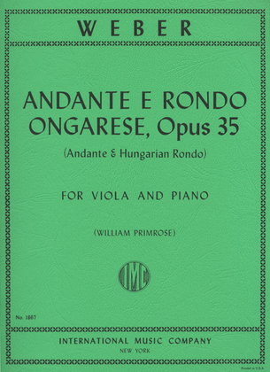 Book cover for Andante & Rondo Ongarese, Op. 35