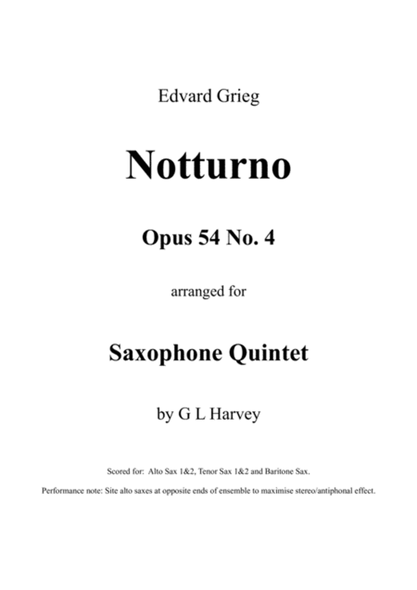 Notturno, Opus 54 No. 4 (Saxophone Quintet) image number null