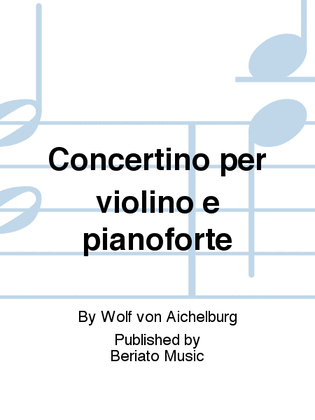 Book cover for Concertino per violino e pianoforte