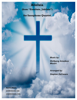 Book cover for Alleluia (from "Exsultate, Jubilate" - for Saxophone Quartet and Piano)