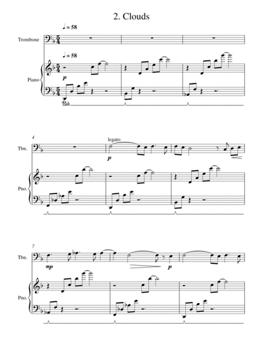 Five Spot--Five Tunes for Advanced Beginner or Intermediate Trombone and Piano