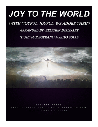 Book cover for Joy To The World (with "Joyful, Joyful, We Adore Thee") (Duet for Soprano and Alto Solo)