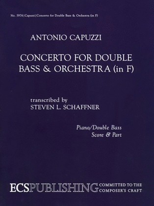 Concerto for Double Bass and Orchestra (in F) (Double Bass/Piano Score)