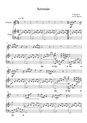 Book cover for Serenade, Franz Schubert, For Trumpet & Piano