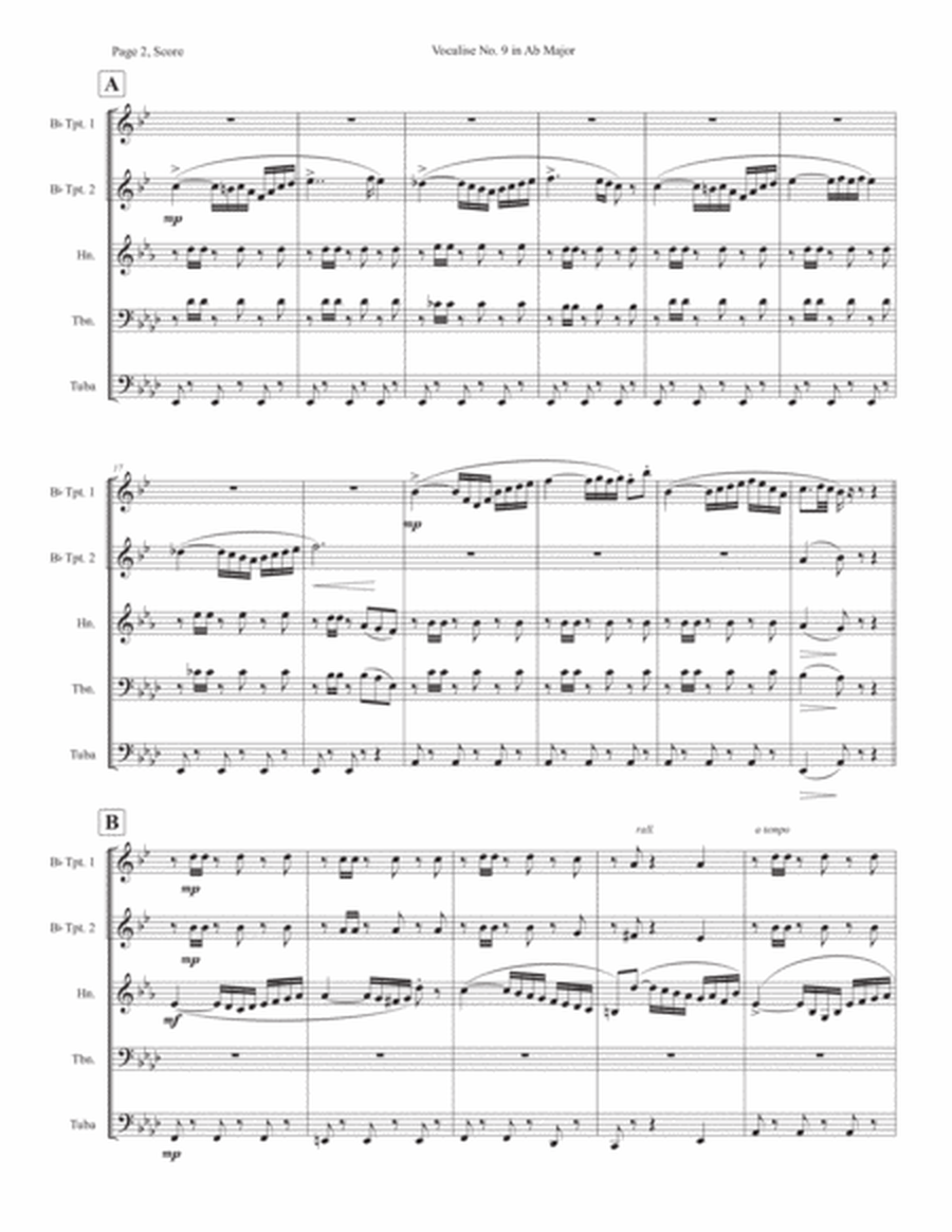 Vocalise No. 9 in Ab Major from 12 Vocalises for Mezzo Soprano image number null