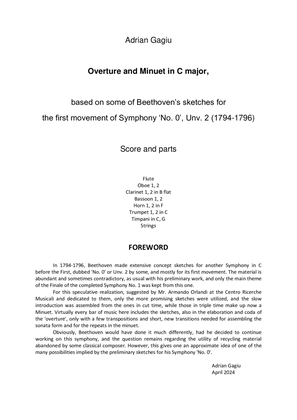 Overture and Minuet in C major, based on Beethoven's sketches, op. 83