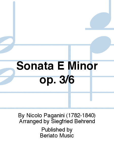 Sonata E Minor op. 3/6