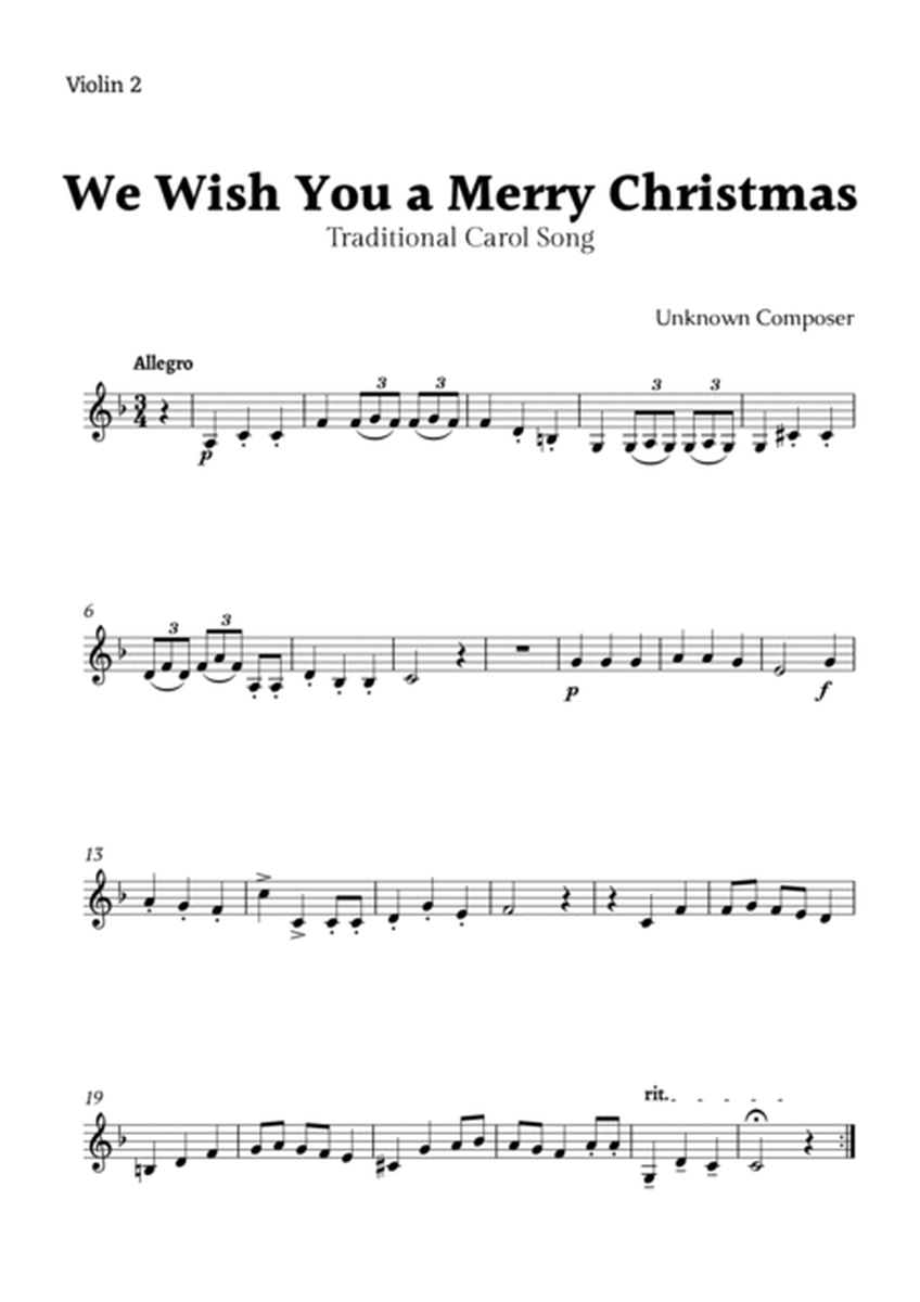 We Wish you a Merry Christmas for String Quartet image number null