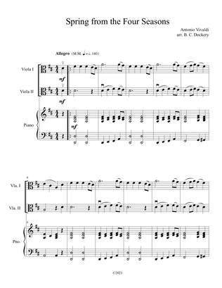 Book cover for Spring from the Four Seasons (Viola Duet with Piano Accompaniment)