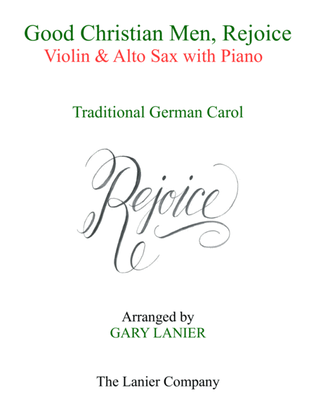 Book cover for GOOD CHRISTIAN MEN, REJOICE (Violin, Alto Sax with Piano & Score/Parts)