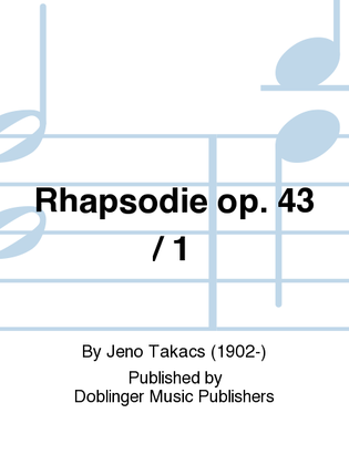 Book cover for Rhapsodie op. 43 / 1