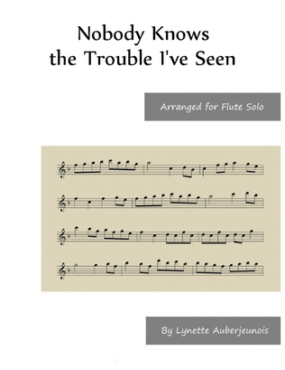 Book cover for Nobody Knows the Trouble I’ve Seen - Flute Solo
