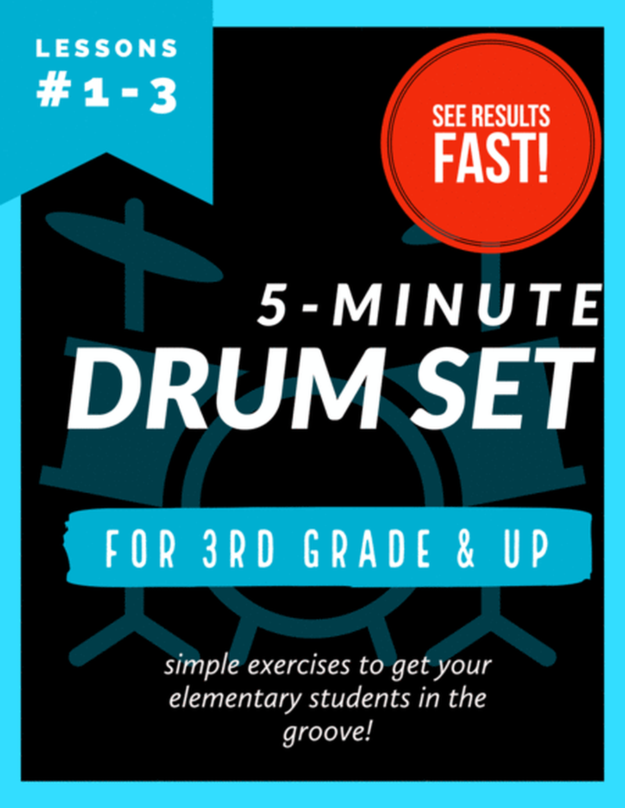 5-MINUTE DRUM SET // Lessons 1-3 // A DRUM SET METHOD FOR ELEMENTARY STUDENTS image number null