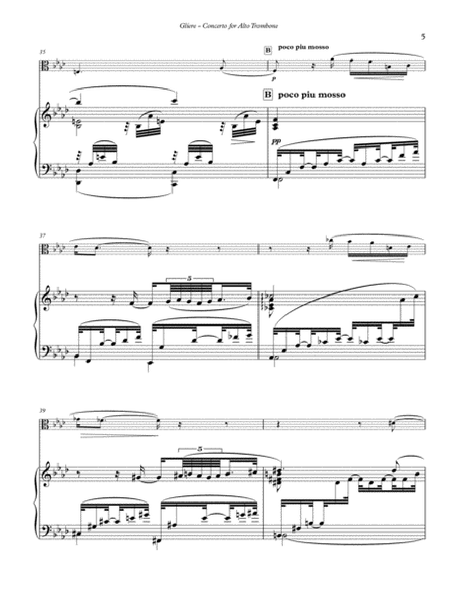 Concerto for Alto Trombone with Piano accompaniment reduction