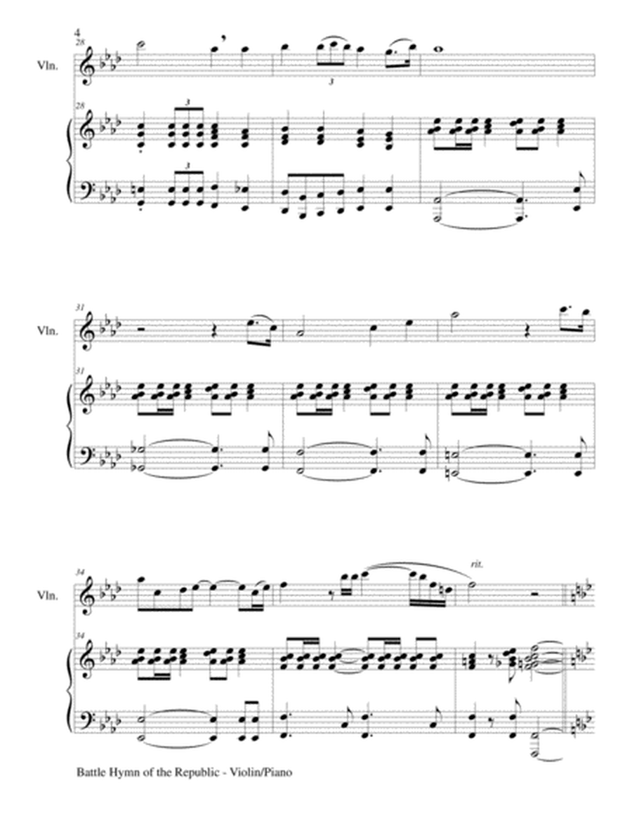 BATTLE HYMN OF THE REPUBLIC (Duet – Violin and Piano/Score and Parts) image number null