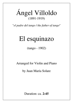 Book cover for El esquinazo [violin + piano]