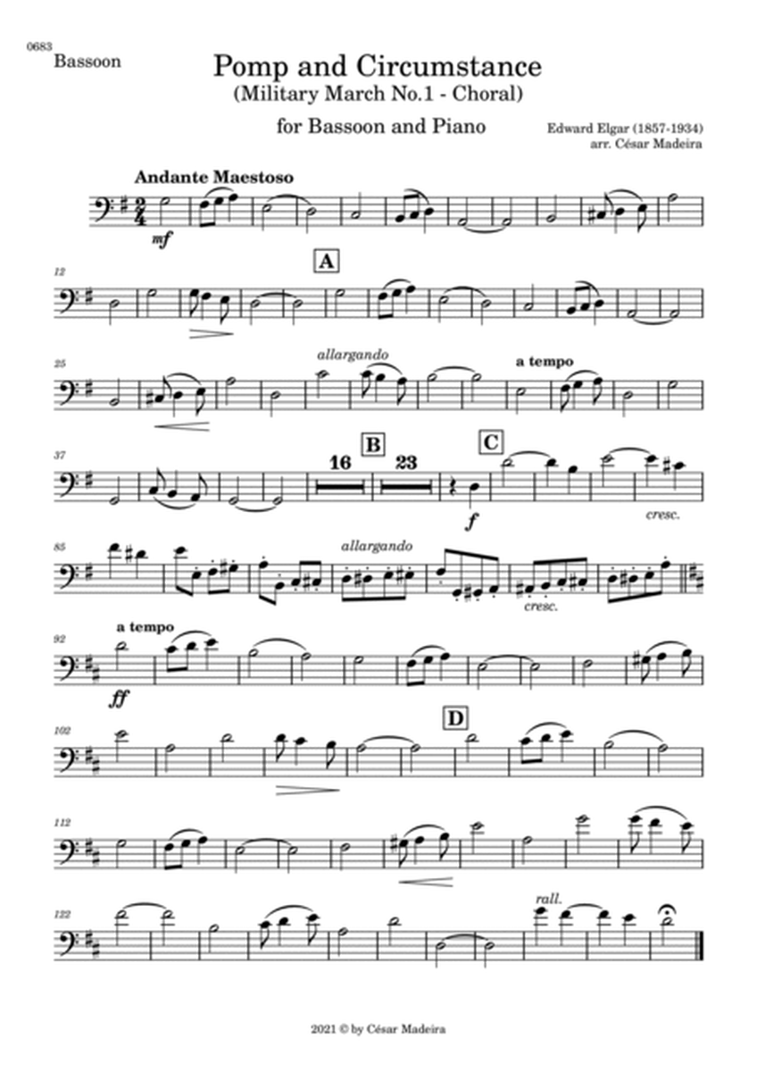Pomp and Circumstance No.1 - Bassoon and Piano (Individual Parts) image number null