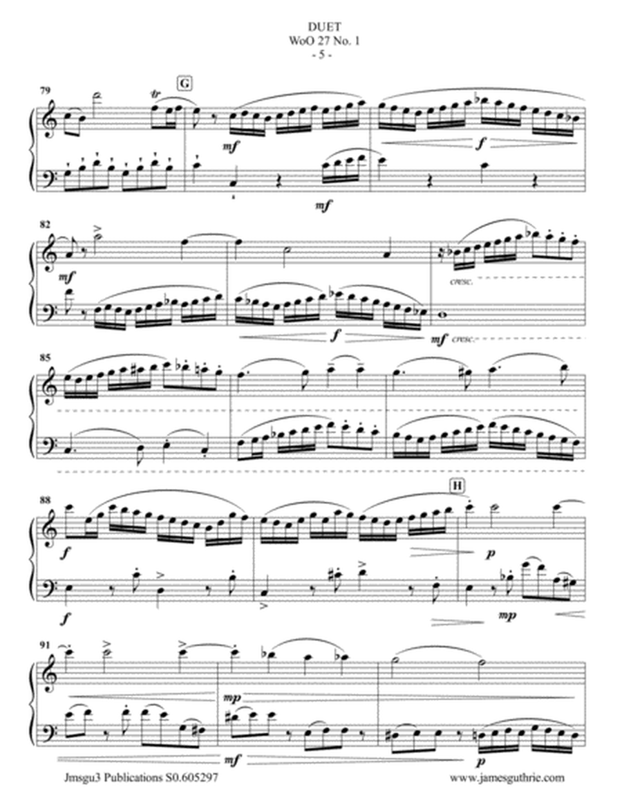 Beethoven: Three Duets WoO 27 for Flute & Cello image number null