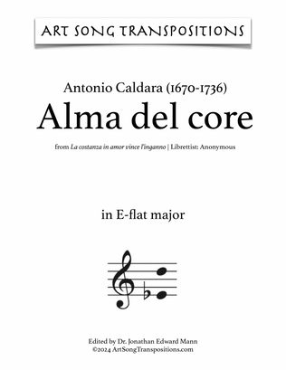 CALDARA: Alma del core (transposed to E-flat major)