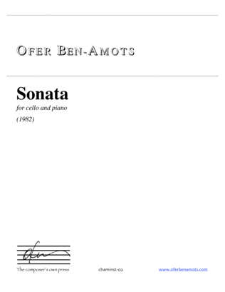 Book cover for Sonata - for cello and piano