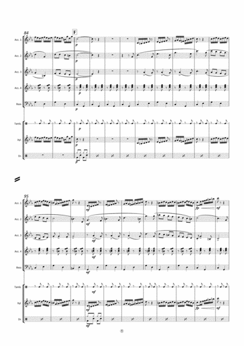 RUSSIAN FANTASY (Accordion orchestra full score and parts) image number null