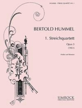 Book cover for String Quartet No. 1 op. 3