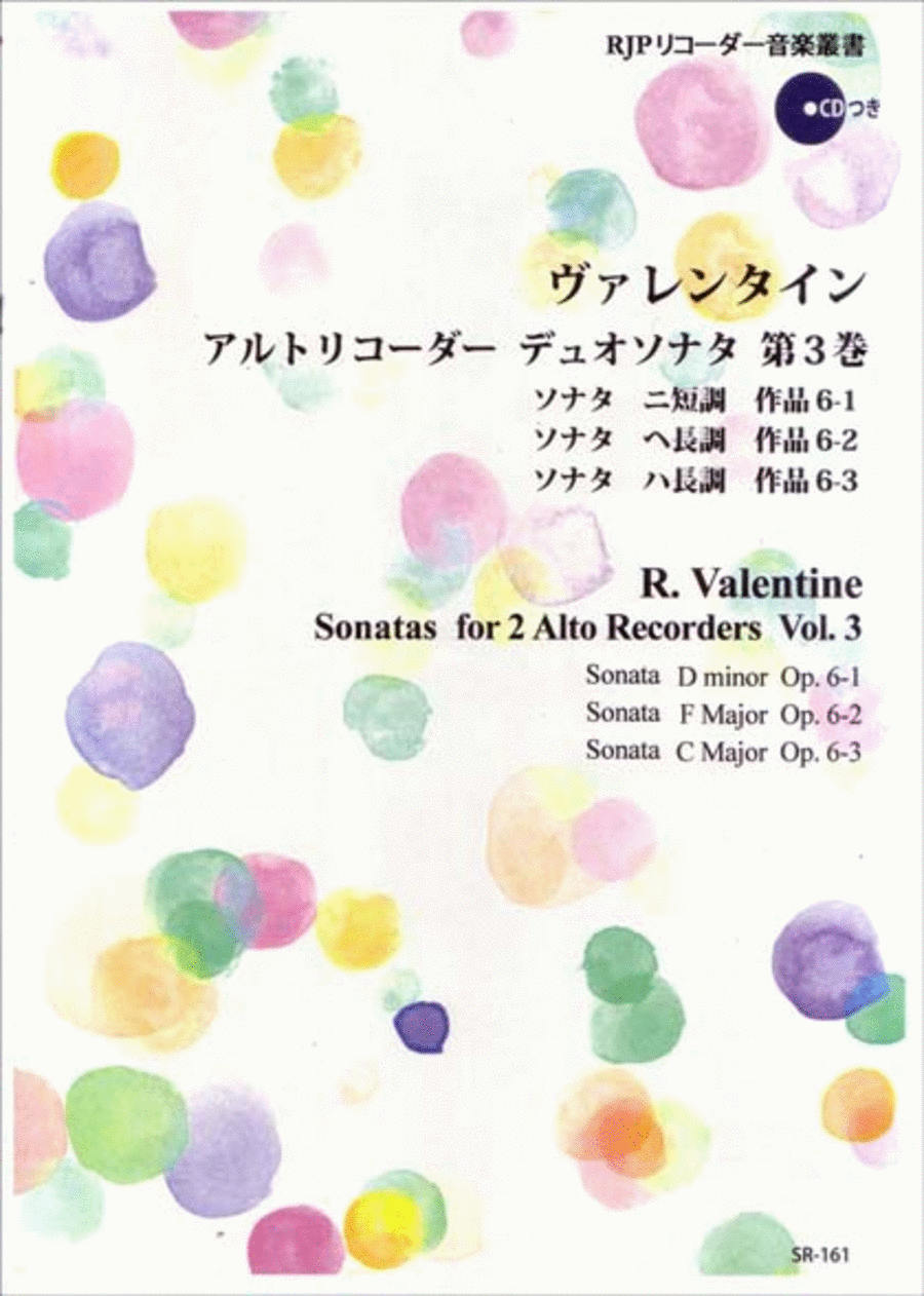 Sonatas for 2 Alto Recorders Vol. 3