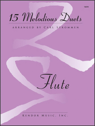 Book cover for 15 Melodious Duets- Flute