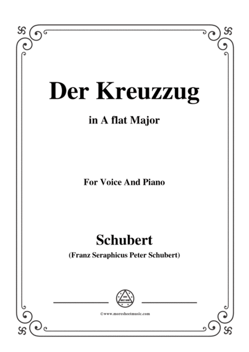 Schubert-Der Kreuzzug,in A flat Major,D.932,for Voice and Piano image number null