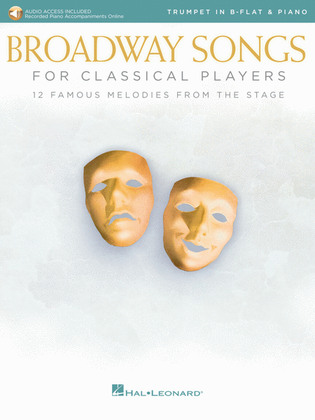 Book cover for Broadway Songs for Classical Players - Trumpet and Piano