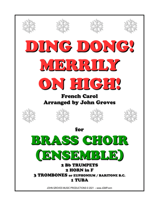 Book cover for Ding Dong! Merrily on High! - Brass Choir (Ensemble)
