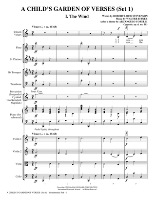 A Child's Garden of Verses (Set I) - Full Score