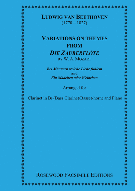 Two sets of Variations on Themes from the 