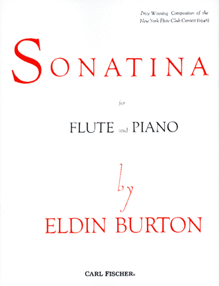 Book cover for Sonatina for Flute and Piano