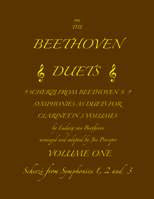 Book cover for The Beethoven Duets For Clarinet Volume 1 Scherzi 1, 2 and 3