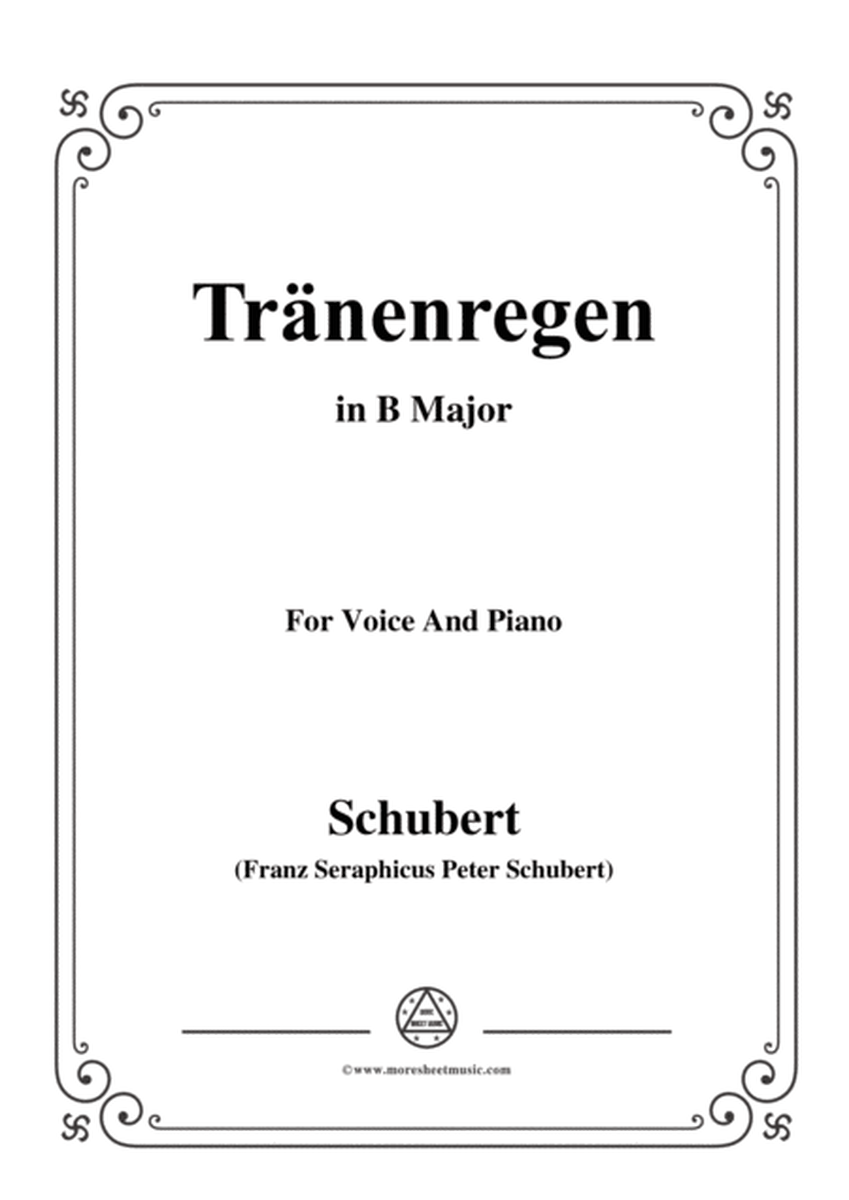 Schubert-Tränenregen,from 'Die Schöne Müllerin',Op.25 No.10,in B Major,for Voice&Pno image number null
